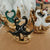 Decorative Sculpture in Ceramic Gold and Black Colours