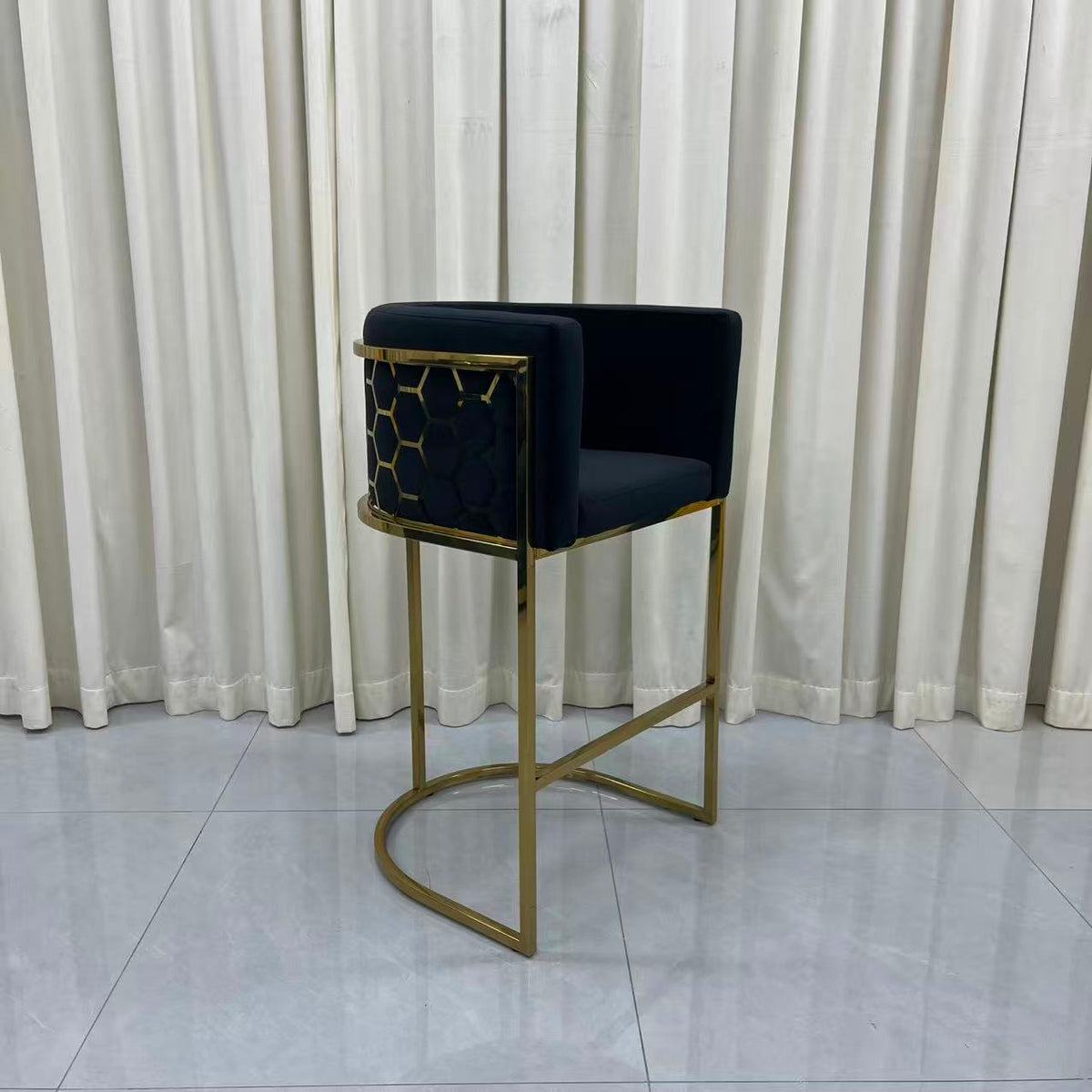 Elegant Black Velevet Barstools