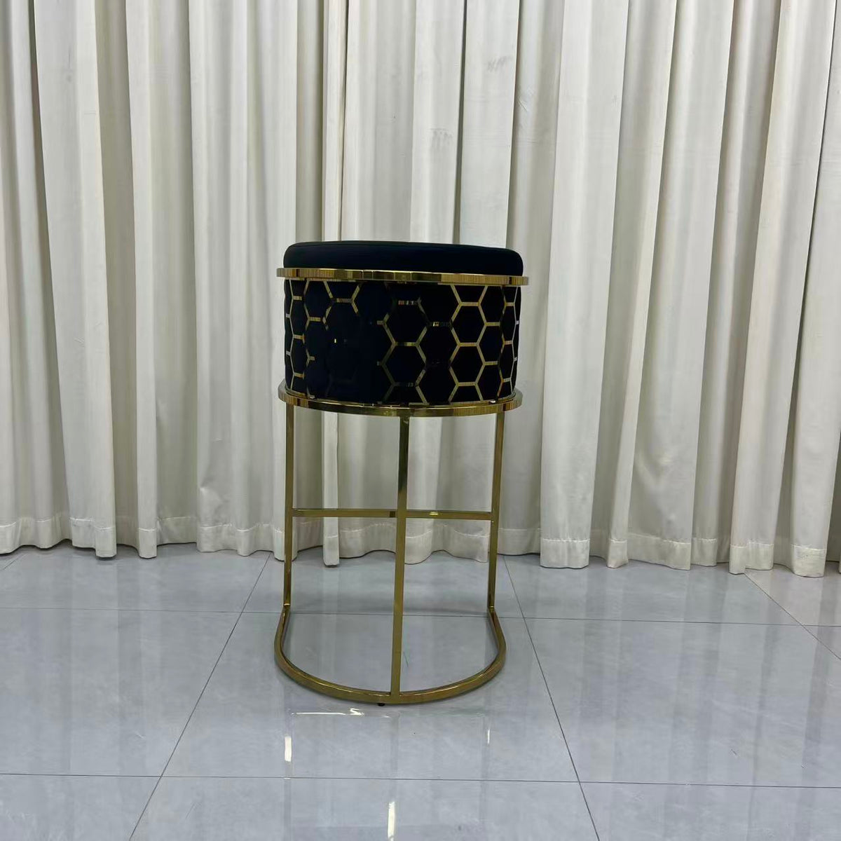 Elegant Black Velevet Barstools