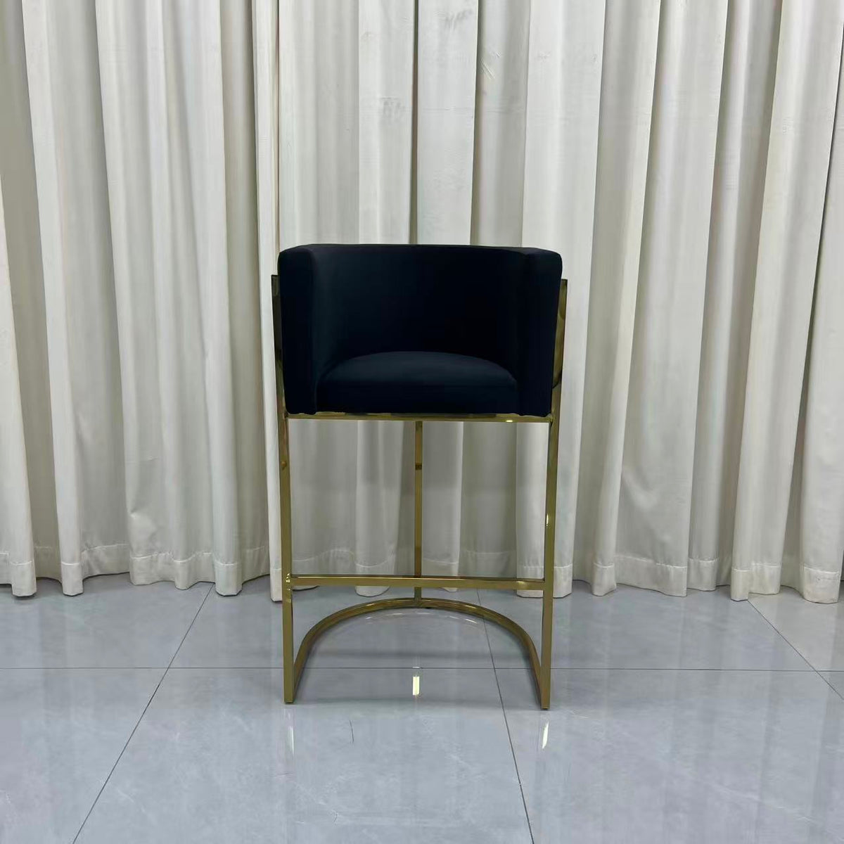 Elegant Black Velevet Barstools