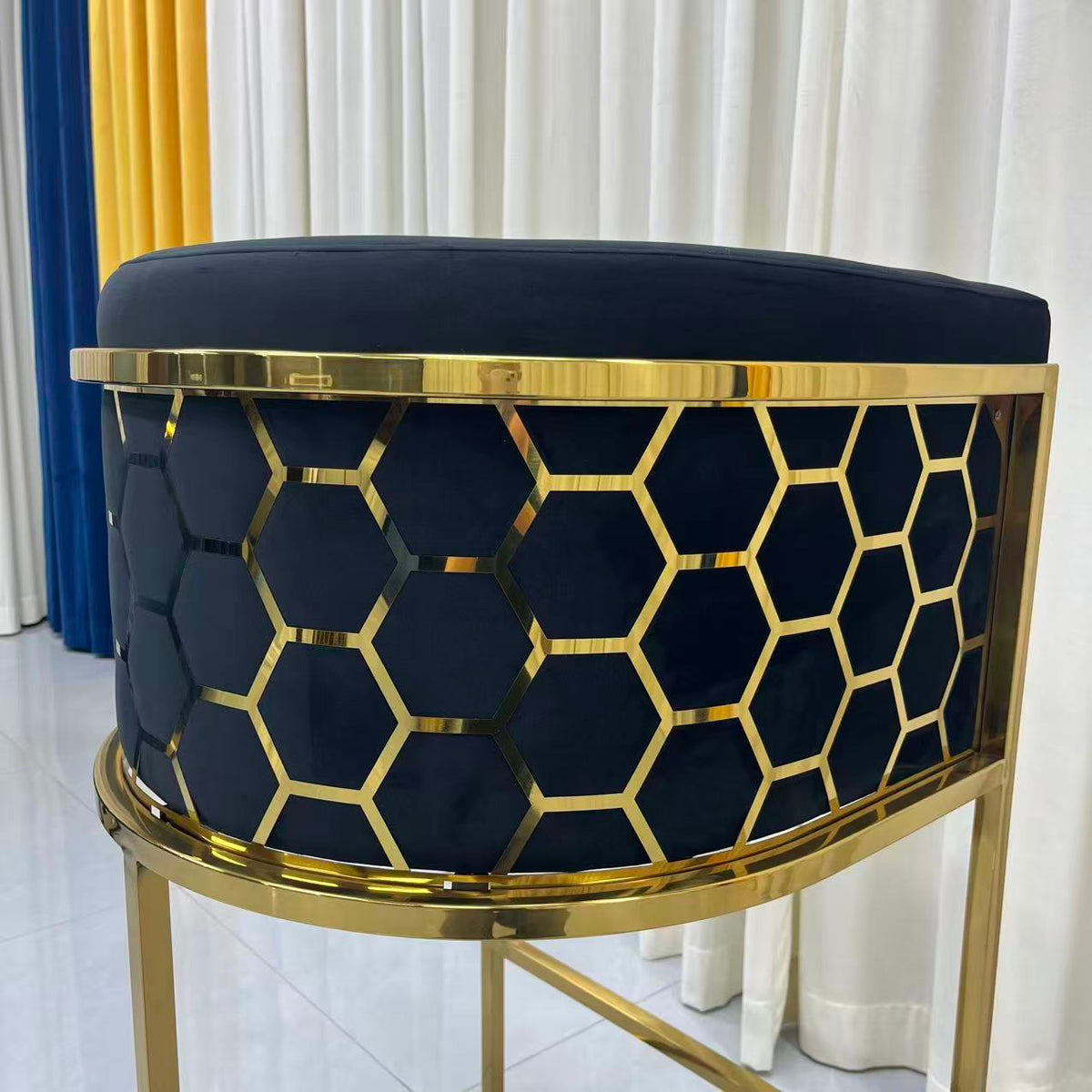 Elegant Black Velevet Barstools