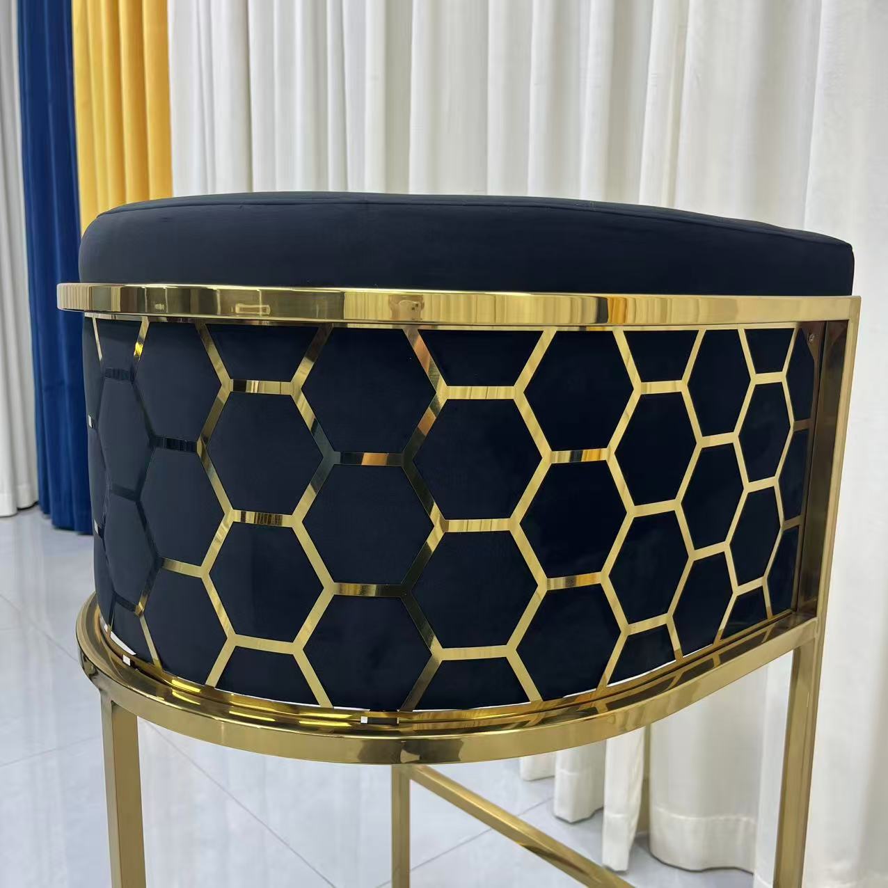 Elegant Black Velevet Barstools