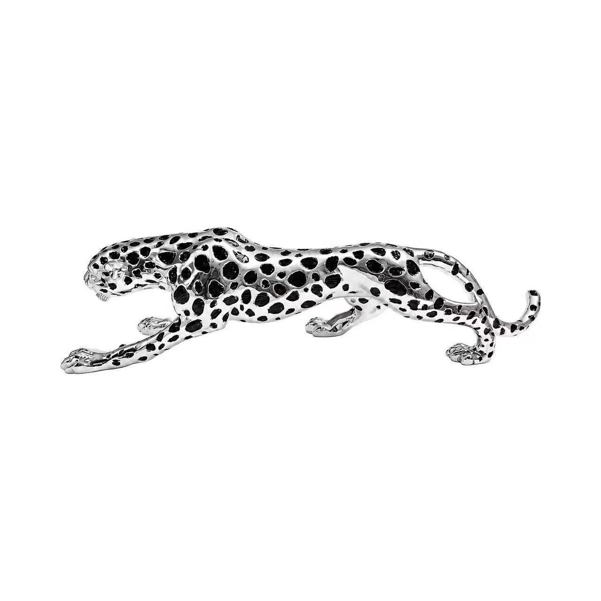 Large Decorative Leopard (Silver & Black)