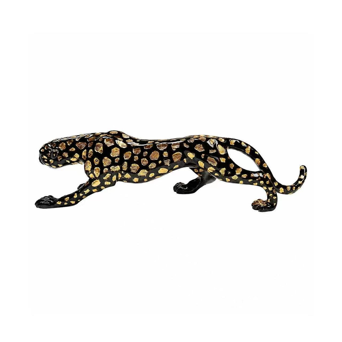 Large Decorative Leopard (Black & Gold)