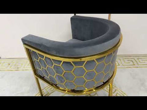Elegant Grey Velvet Dining chair