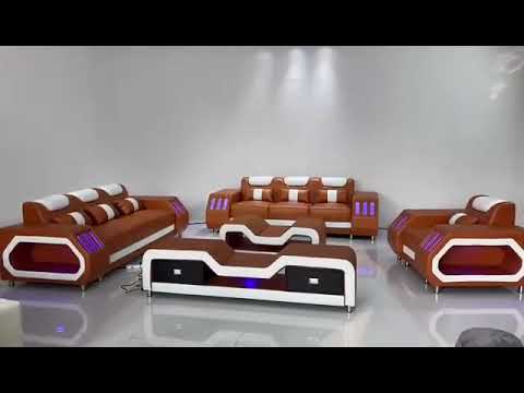 Modern L-Shaped Leather Sofa set (RBM 12)