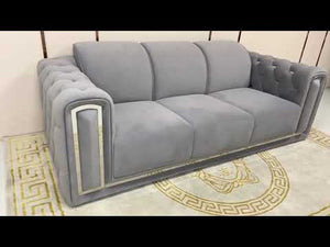 Junior Cream Leather Sofa set (RBM 8)