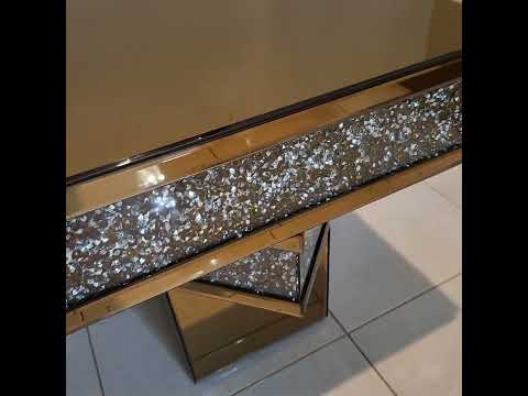 Square Diamond Crushed Side Table