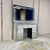 Silver Modern Classy Dressing Table and Mirror With Led Lights and Diamond Crushed Glass