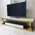 Marble TV Unit with Gold Stainless Steel frame and 2 Drawers