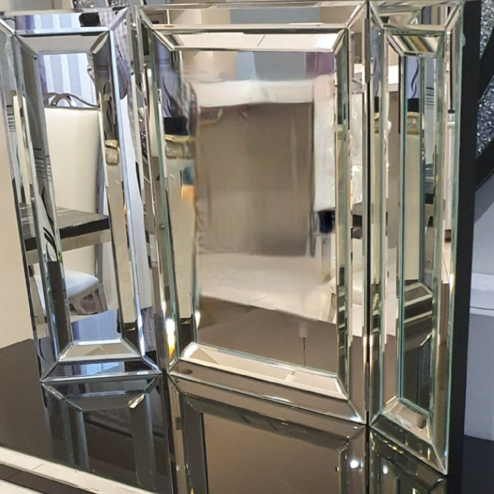 Classy Modern Wall Dressing Mirror in Silver Colour