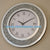 Circle Diamond Crushed Glass Mirrored Silent Wall Clock in Silver