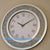 Diamond Crushed Glass Mirrored Silent Wall Clock in Silver