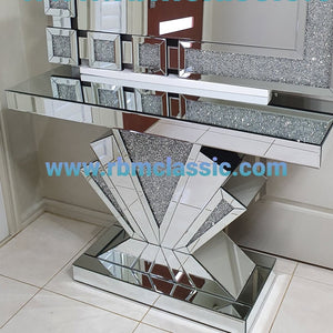 Crushed Diamond Console Table