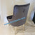 Grey Velvet Dining Room Chairs with Stainless Steel frame