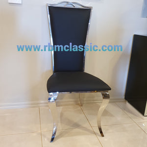 Black Leather Dining Room Chair