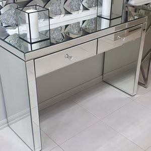 Mirrored Glass console table with drawers