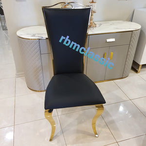 Dining Room Chair with Gold Stainless Steel frame