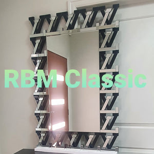 LV Glass Mirrored Hallway Wall Mirror