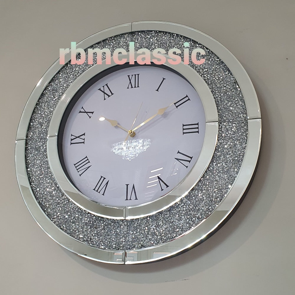 Diamond Crushed Glass Wall Mirror