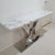 V8 Entry Console table in Silver Stainless Steel frame
