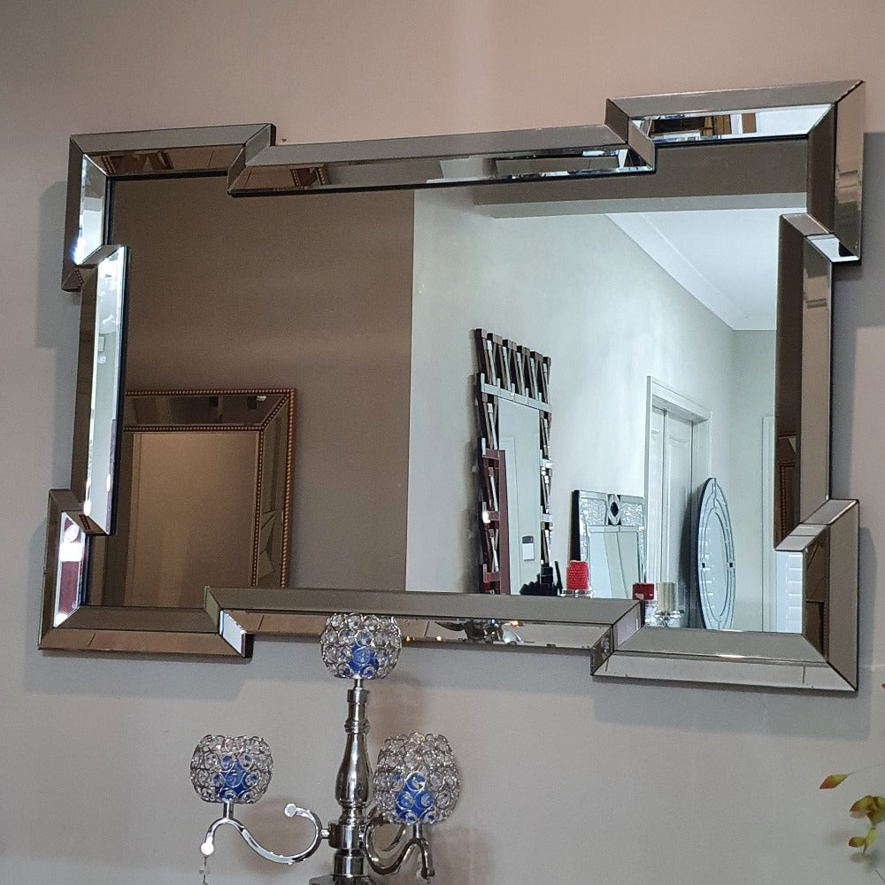 Silver Hallway Console Wall Mirror