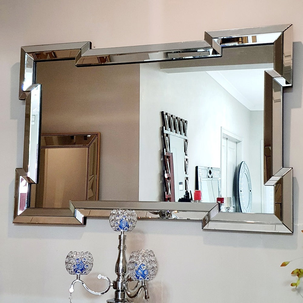 Hallway Console Wall Mirror in Silver