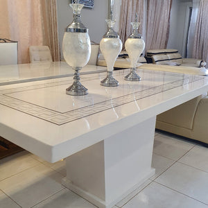 Rectangular Marble Dining Table with Marble frame