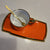 Golden Trim Modern Style Tea Cup, a Saucer and Gold Spoon in Blue
