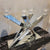 Luxury Modern Classy Sparkling Silver Candleholders / Candlesticks with decoration Candles in Silver Stainless Steel Frame 