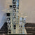 Luxury Modern Classy Sparkling Silver Candleholders / Candlesticks with decoration Candles in Silver Mirrored Glass Frame with four stands