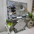 Luxurious and Stylish Silver Modern Classy Glass Mirrored Glass Hallway / Entry Console Table and Mirror with Diamond Crushed Glass 