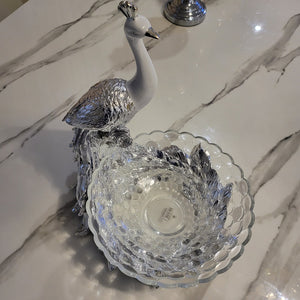 Elegant Design with Exquisite Craftmanship Silver Decorative Serving Fruit Bowl 