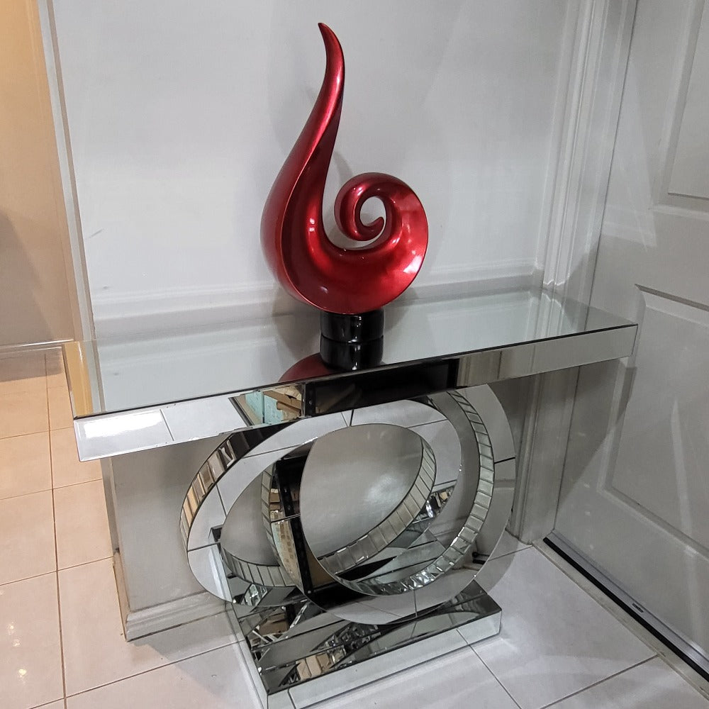 Circle Diamond Crushed Glass Hallway Console Table only