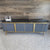 Classic Modern Black MDF Material TV Stand with Blackish Marble Top and Bronze Stainless Steel Frame