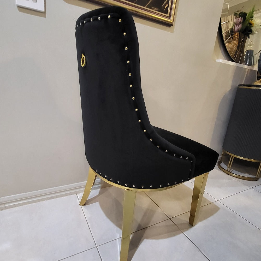 Black and gold chairs for sale cheap
