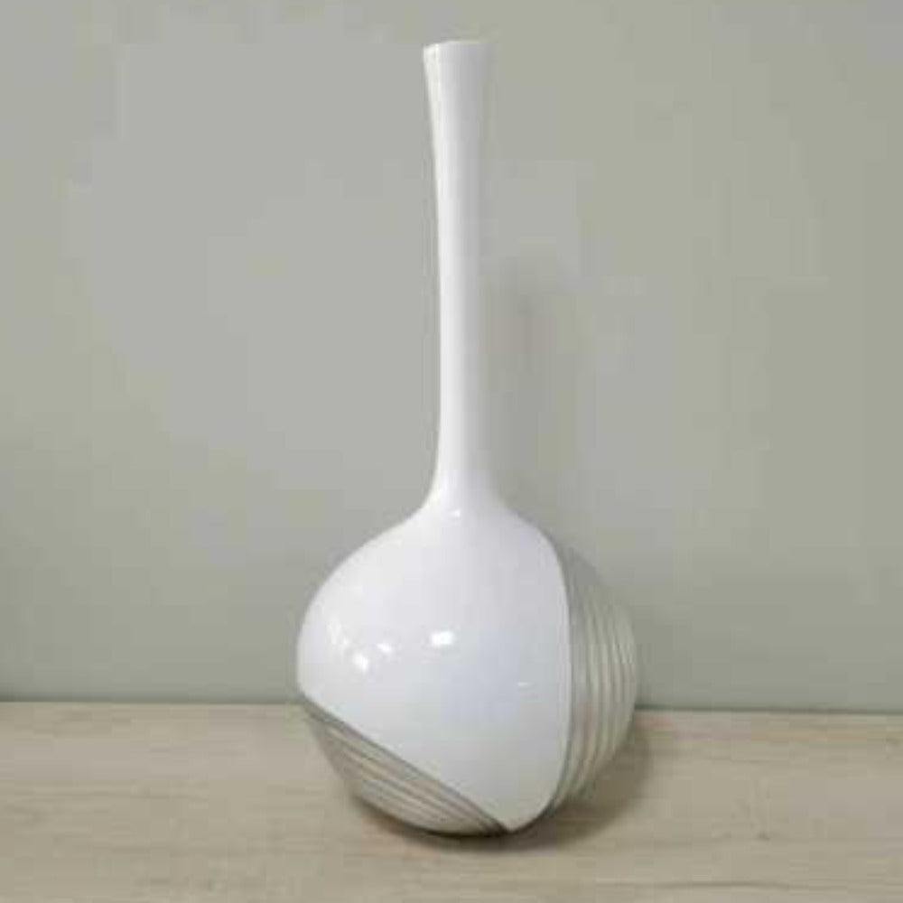 Stylish and Modern White Ceramic Vase Sculptures