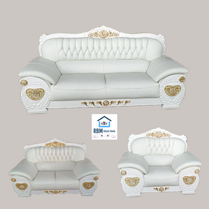 Modern Classy and Luxurious, Comfortable and Stylish Sofas / Couches in White Genuine Leather Material