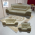 Modern Luxurious, comfortable and Stylish Sofas / Couches in Cream Genuine Leather Material