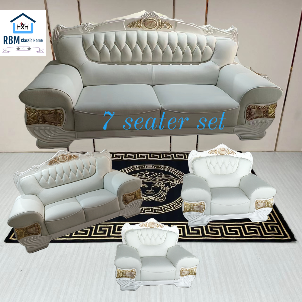 Leather 7 seater sofa set deals