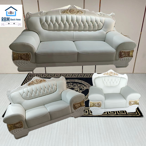 Classic Modern Luxurious, comfortable and Stylish Sofas / Couches in White Genuine Leather Material