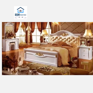 Modern Bed Set/suite that include a bed, mattress, two side tables, a dressing table and a stool.