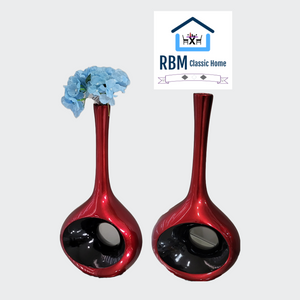 Modern Red Decor Stylish and modern Exquisite right-sized Ceramic Sculptures with a Black hole