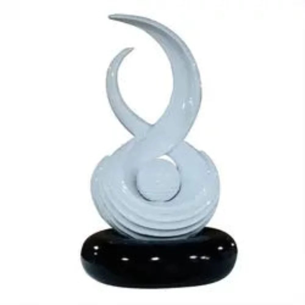 White Stylish and Modern Red Ceramic Sculptures