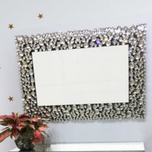 Modern Hallway Mirrored Glass Wall Mirror in Silver