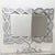 Modern Silver Love Shaped Diamond Crushed Wall Mirror