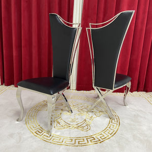 Classy Dining Chairs with stainless steel frame