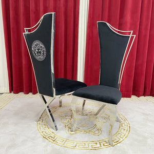 Velvet Dining Chairs with stainless steel frame