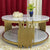 Circle Gold Coffee Table wit White-Grey marble top
