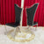 Classy Marble Dining Table With Classy Black Velvet Logo Dining Room Chairs in Silver Stainless Steel Frame